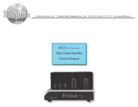 McIntosh MC-75 - Owners manual 